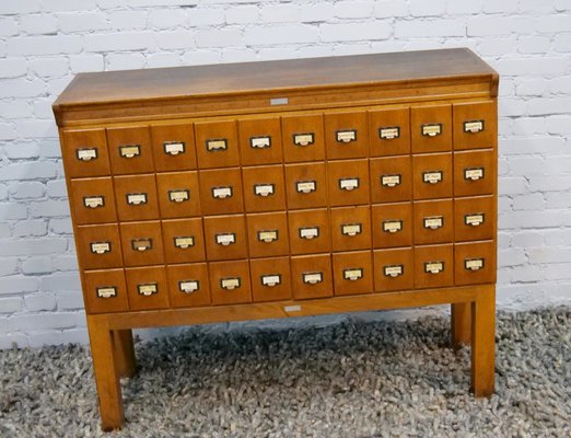 Oak Cabinet with 40 Drawers, Germany, 1930s or 1940s-QFD-1048756