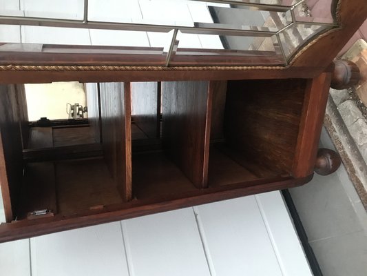 Oak Cabinet with Cut Crystal Glass Doors, 1932-WQQ-1807237