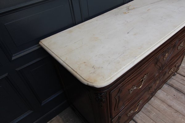 Oak Chest of Drawers with Marble Plate, 1700s-TAT-1339230