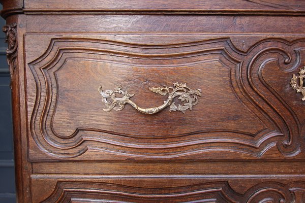 Oak Chest of Drawers with Marble Plate, 1700s-TAT-1339230