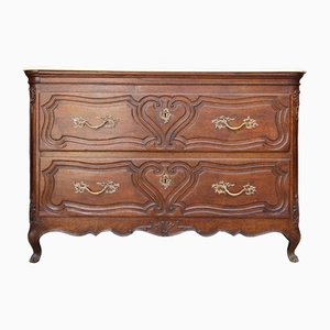 Oak Chest of Drawers with Marble Plate, 1700s-TAT-1339230