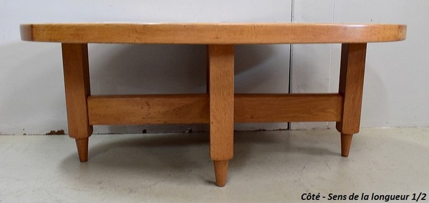 Oak Coffee Table by Guillerme et Chambron for Votre Maison, 1960s-RVK-696932