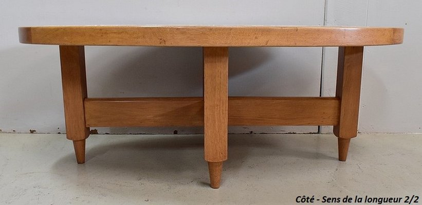 Oak Coffee Table by Guillerme et Chambron for Votre Maison, 1960s-RVK-696932