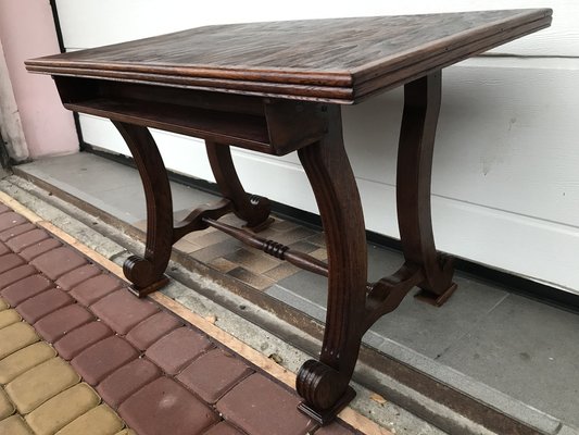 Oak Coffee Table with Small Shelf, 1950s-WQQ-1758374