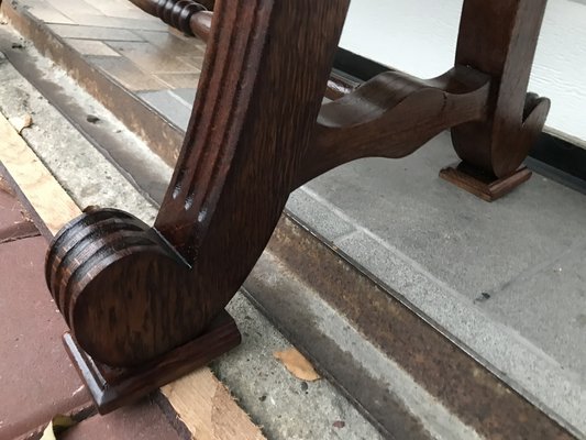 Oak Coffee Table with Small Shelf, 1950s-WQQ-1758374