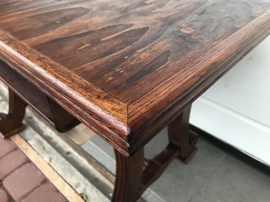 Oak Coffee Table with Small Shelf, 1950s-WQQ-1758374