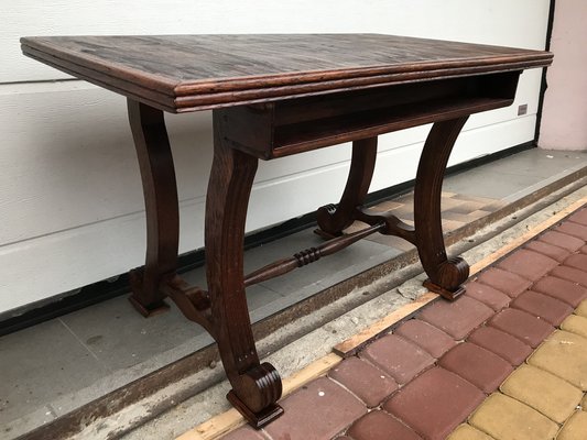 Oak Coffee Table with Small Shelf, 1950s-WQQ-1758374