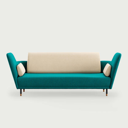 THE 57 SOFA (FJ 5700) - Oak Dark Oil (오크 다크 오일) - Watercolour | Peacock / Soft Linen