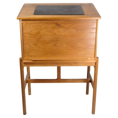 Oak Desk in the style of Henry Rosengren Hansen, 1960s-UY-1369656