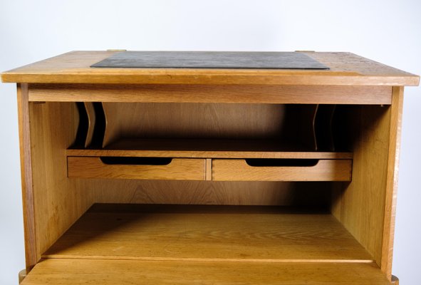 Oak Desk in the style of Henry Rosengren Hansen, 1960s-UY-1369656