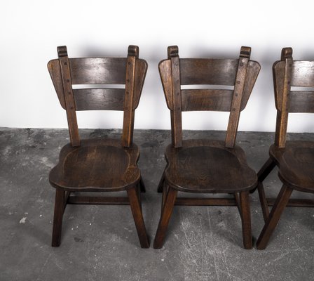 Oak Dining Chairs, 1960s, Set of 4-VLO-989470