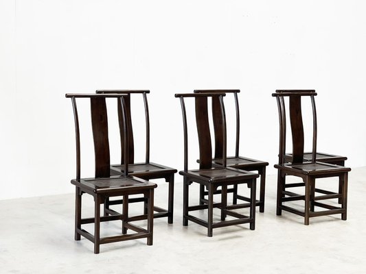 Oak Dining Chairs, 1970s, Set of 6-XLH-1778327