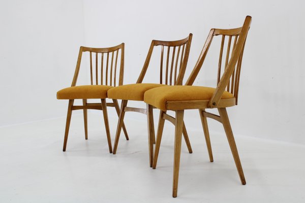 Oak Dining Chairs by Antonin Suman, 1960s, Set of 3-TZ-1787229