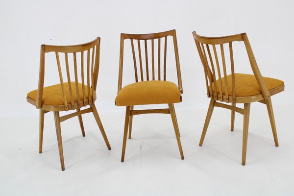 Oak Dining Chairs by Antonin Suman, 1960s, Set of 3-TZ-1787229