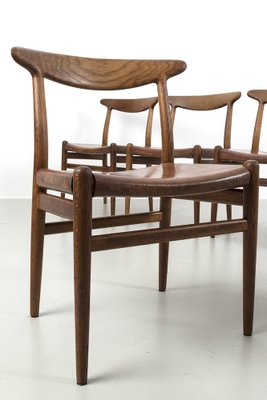 Oak Dining Chairs by Hans J. Wegner, Set of 6-OKG-1789090