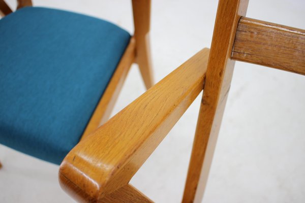 Oak Dining Chairs, Czechoslovakia, 1960s, Set of 4-TZ-727132