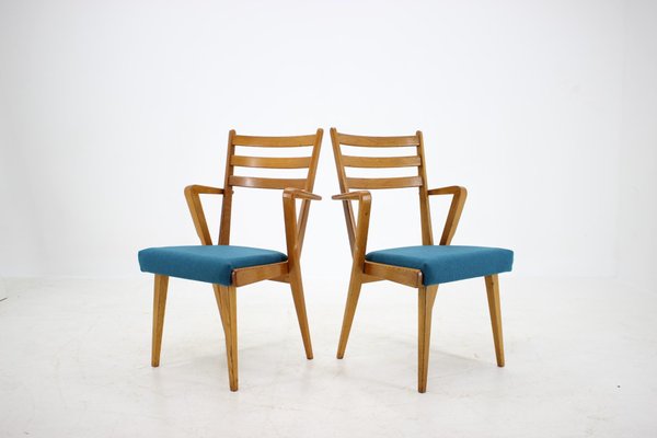 Oak Dining Chairs, Czechoslovakia, 1960s, Set of 4-TZ-727132