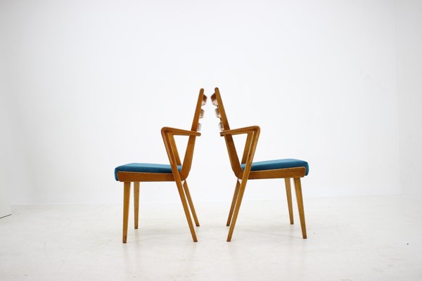 Oak Dining Chairs, Czechoslovakia, 1960s, Set of 4-TZ-727132