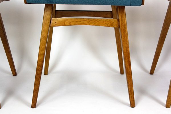 Oak Dining Chairs from Interier Praha, 1960s, Set of 4-WVS-1703360