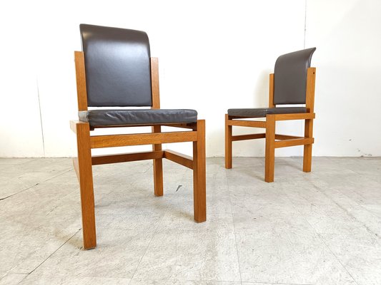 Oak Dining Chairs from Meubelatelier Vanda, 1970s, Set of 6-IRH-1755752