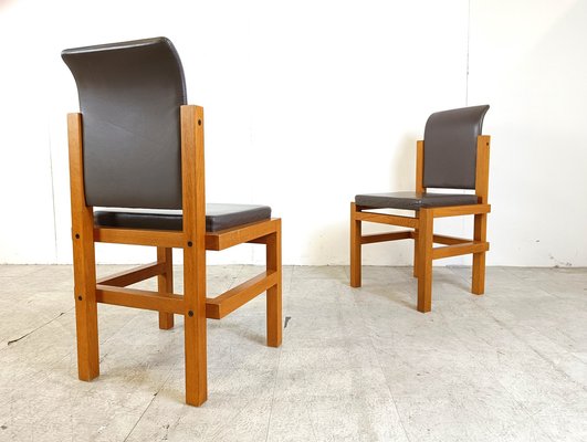 Oak Dining Chairs from Meubelatelier Vanda, 1970s, Set of 6-IRH-1755752