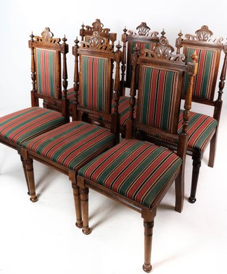 Oak Dining Room Chairs, 1920s, Set of 6-UY-1000747