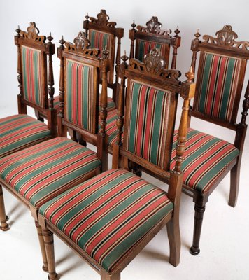 Oak Dining Room Chairs, 1920s, Set of 6-UY-1000747