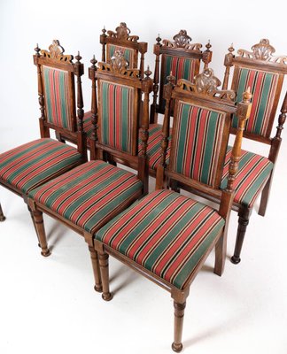 Oak Dining Room Chairs, 1920s, Set of 6-UY-1000747