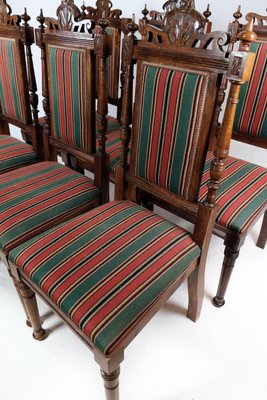 Oak Dining Room Chairs, 1920s, Set of 6-UY-1000747