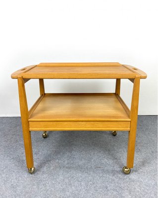 Oak Drinking Cart by Sven Engström & Gunnar Myrstrand for Tingströms, Sweden, 1960s-QFU-1144233