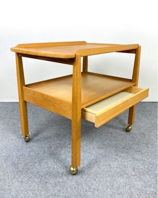 Oak Drinking Cart by Sven Engström & Gunnar Myrstrand for Tingströms, Sweden, 1960s-QFU-1144233