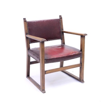 Oak Fireside Chair Attributed to Adolf Loos, 1930s-KQ-941006