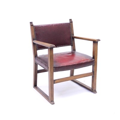 Oak Fireside Chair Attributed to Adolf Loos, 1930s-KQ-941006