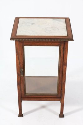 Oak French Art Deco Display Cabinet with Beveled Glass, 1930s-MY-824014