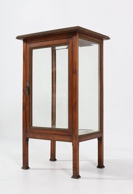 Oak French Art Deco Display Cabinet with Beveled Glass, 1930s-MY-824014