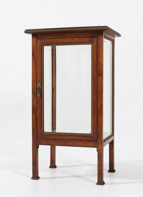 Oak French Art Deco Display Cabinet with Beveled Glass, 1930s-MY-824014