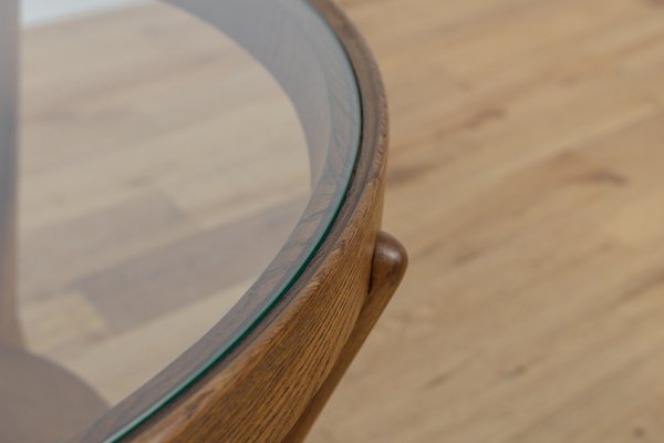 Oak & Glass Coffee Table by Karel Kozelka & Antonin Kropacek for Interier Praha, 1940s-NIT-1798383