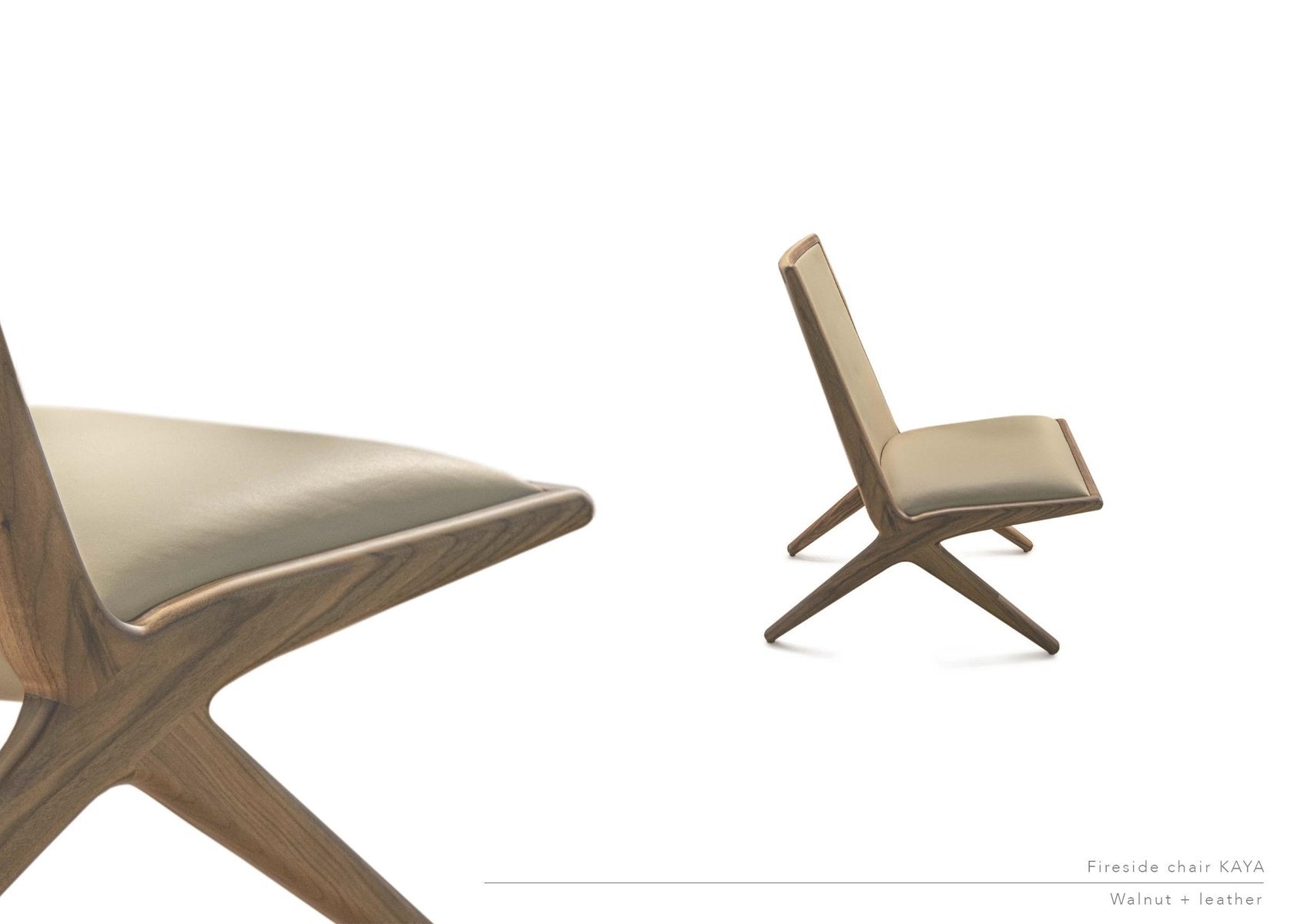 Oak Kaya Lounge Chair by LK Edition