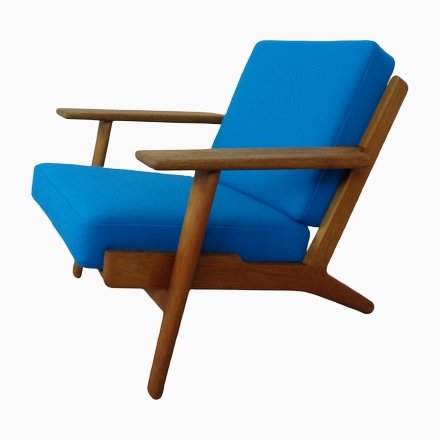 Oak & Kvadrat Hallingdal GE290 Armchair by Hans J. Wegner for Getama, 1960s