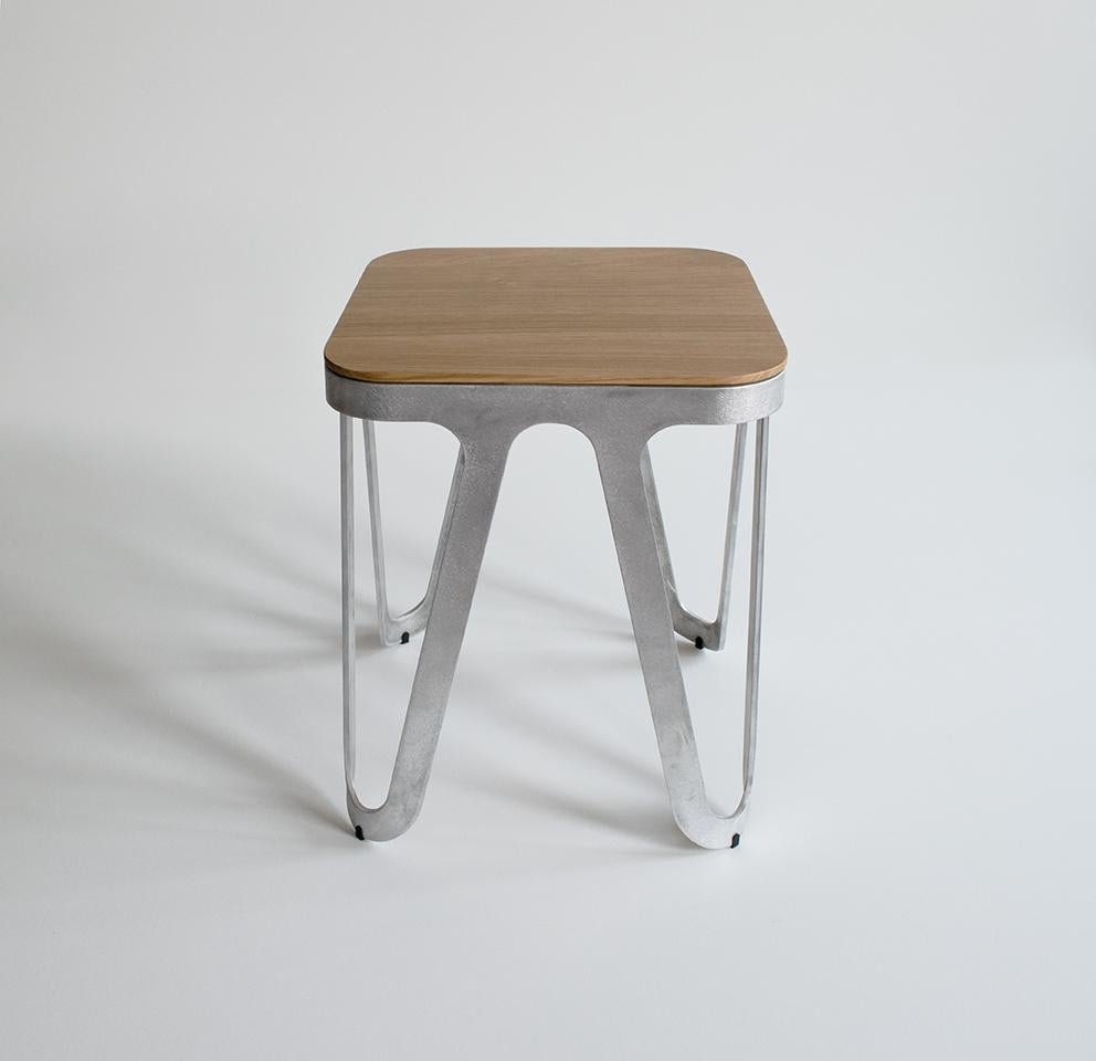 Oak Loop Stool by Sebastian Scherer