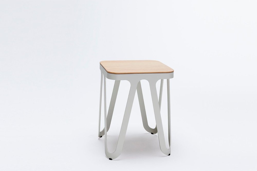 Oak Loop Stool by Sebastian Scherer