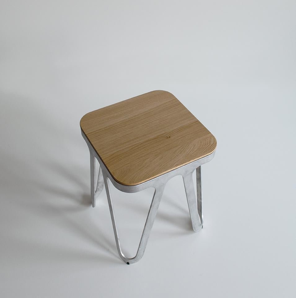 Oak Loop Stool by Sebastian Scherer