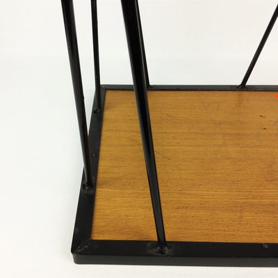 Oak & Metal Side Table, 1950s-YBU-589386