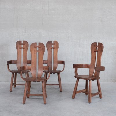 Oak Mid-Century Dining Chairs, Set of 4-JRP-1295873