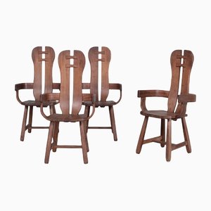 Oak Mid-Century Dining Chairs, Set of 4-JRP-1295873