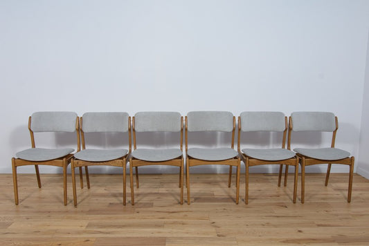 Oak Model 49 Dining Chairs by Erik Buch for Odense Maskinsnedkeri, 1960s, Set of 6