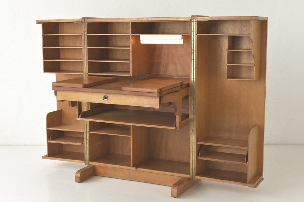 Oak No.4 Cabinet Office from Möbelfabrik August Stranghöner, Germany, 1950s