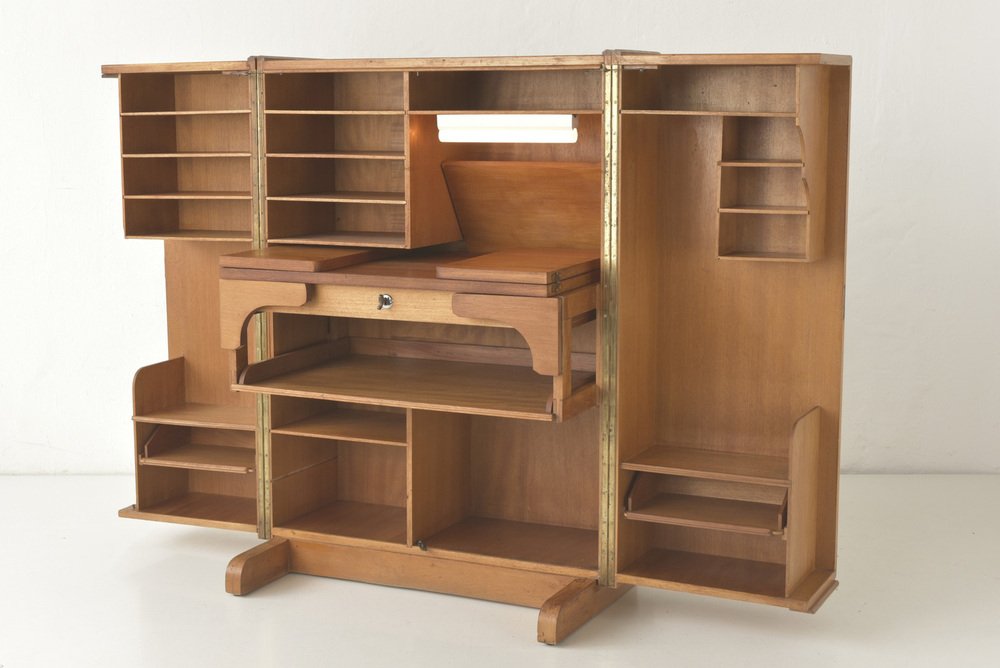 Oak No.4 Cabinet Office from Möbelfabrik August Stranghöner, Germany, 1950s