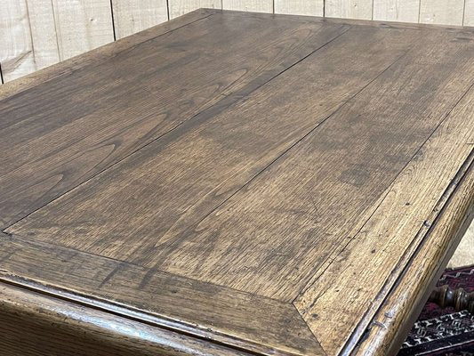 Oak Office Table with Drawer, 1930s-QYF-1703427