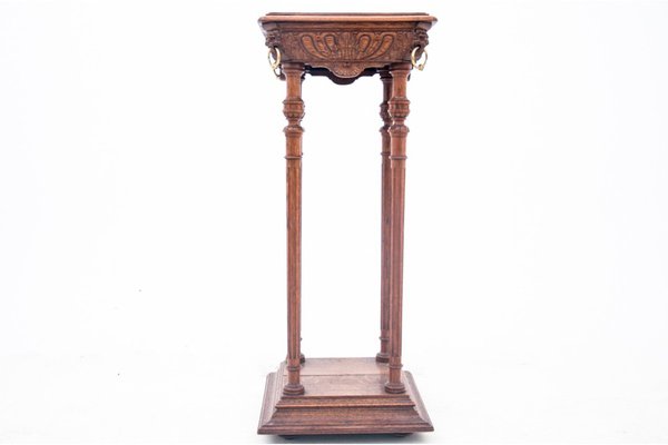 Oak Pedestal, France, 1880s-BXB-1700349